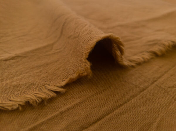 Japanese Cotton/Linen Crinkle Canvas - Tan