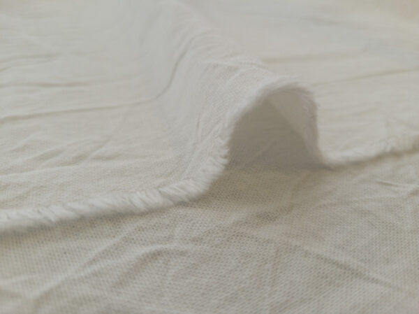 Japanese Cotton/Linen Crinkle Canvas - White