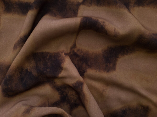 Viscose Twill – Blurred Shapes - Mocha