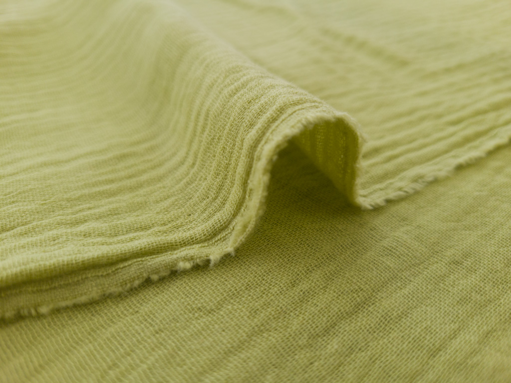Organic Cotton Double Gauze - Pear Organic Cotton Double Gauze - Pear