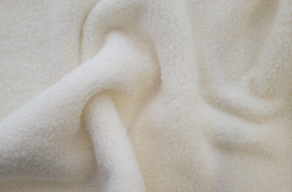 Two Sided Polyester Sherpa Fleece – Ivory