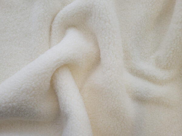 Two Sided Polyester Sherpa Fleece - Ivory