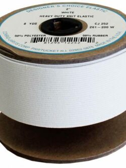 Heavy Duty Knit Elastic - 2" White