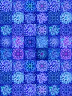 Quilting Cotton - Dream Big Tiles - Indigo