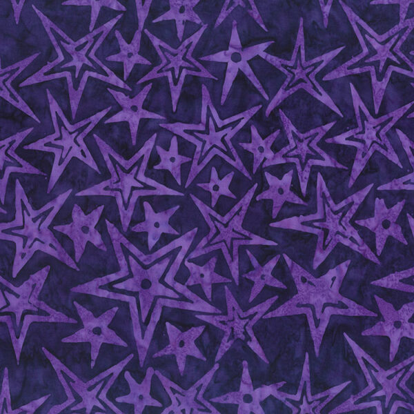 Banyan Cotton Batik – City Spirit - Starlight - Deep Violet