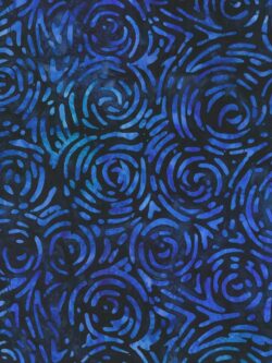 Artisan Cotton Batik - Celestial - Swirly Sky - Midnight