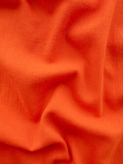 Designer Deadstock – Cotton Crinkle Gauze – Orange