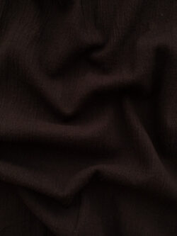 Designer Deadstock – Cotton Crinkle Gauze – Dark Brown