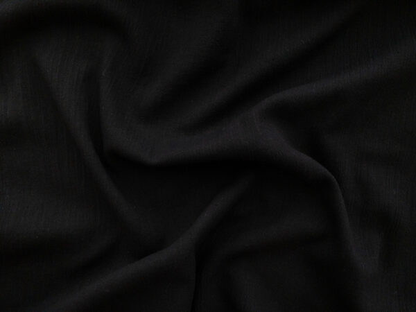 Designer Deadstock – Cotton Crinkle Gauze – Black