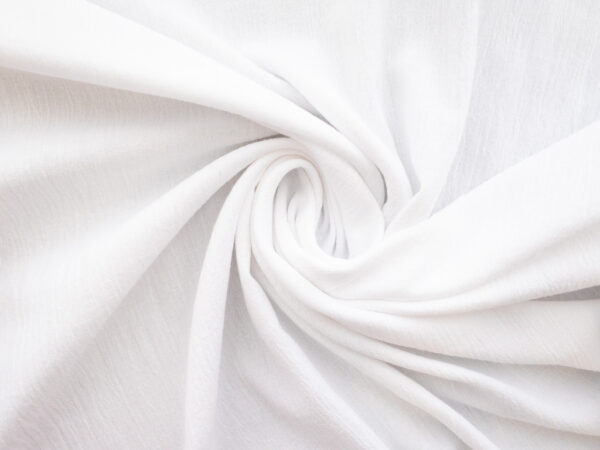 Designer Deadstock – Cotton Crinkle Gauze – White