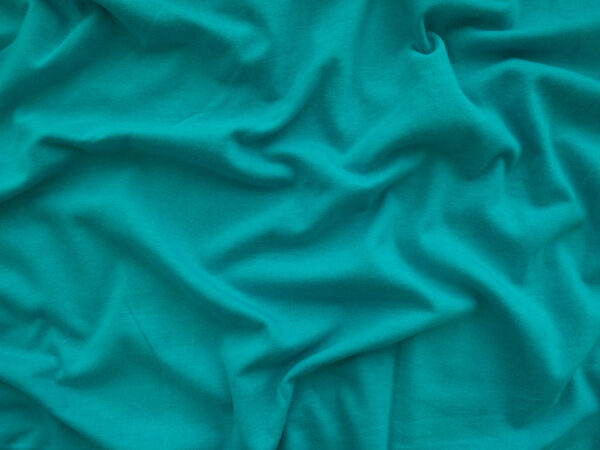 European Designer Deadstock - Organic Cotton Jersey - Cyan