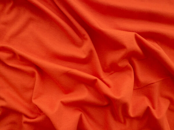 European Designer Deadstock - Organic Cotton Jersey - Orange