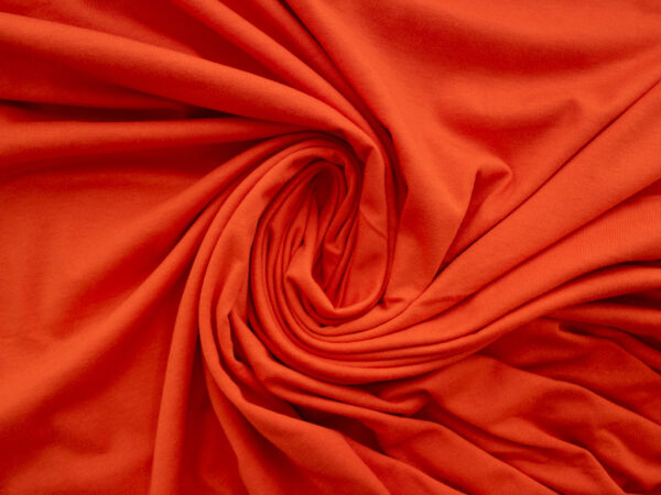 European Designer Deadstock - Organic Cotton Jersey - Orange