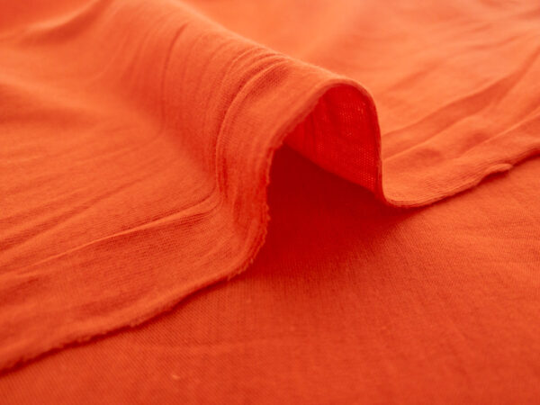 European Designer Deadstock - Organic Cotton Jersey - Orange