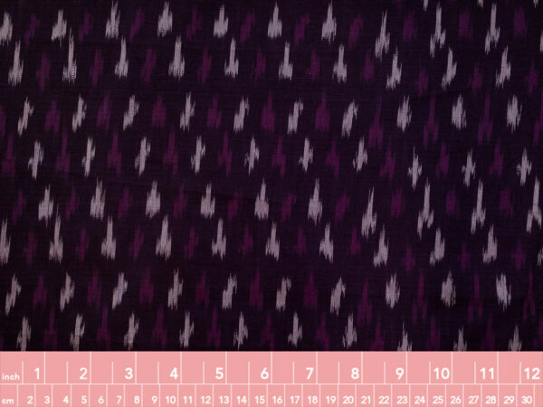 Handwoven Cotton Ikat - Static - Purple