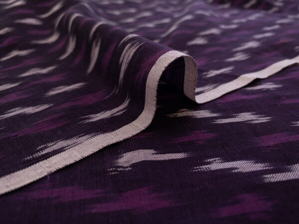 Handwoven Cotton Ikat - Static - Purple