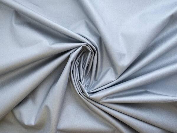 Japanese Designer Deadstock - Coated Cotton Poplin - Silver