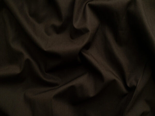 European Designer Deadstock - Cotton Stretch Poplin - Chocolate