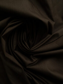 European Designer Deadstock - Cotton Stretch Poplin - Chocolate