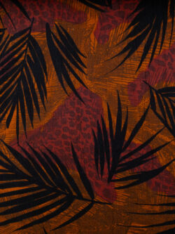 Lady McElroy - Crinkle Linen/Viscose - Leopard Palm