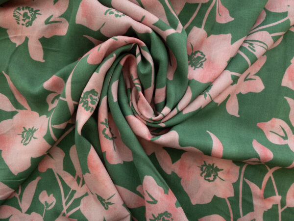 Lady McElroy - Viscose Challis - Trailing Pink