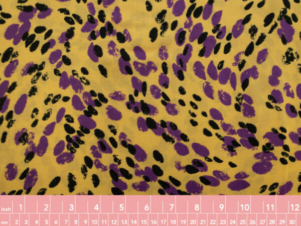 Lady McElroy - Viscose Challis - Painted Pawprints - Honey