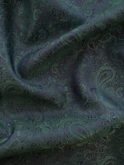 Lady McElroy – Viscose/Acetate Jacquard Lining – Paisley - Purple/Green