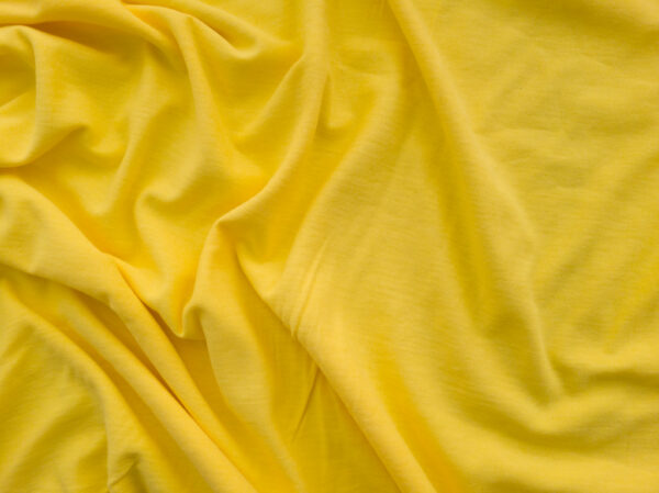 European Designer Deadstock - Organic Cotton Jersey - Buttercup Yellow