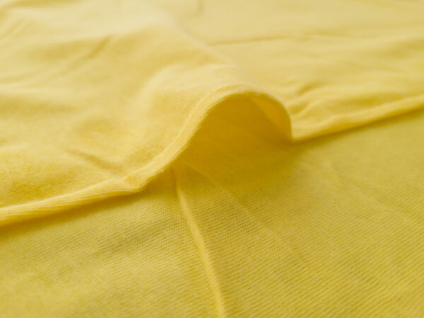 European Designer Deadstock - Organic Cotton Jersey - Buttercup Yellow