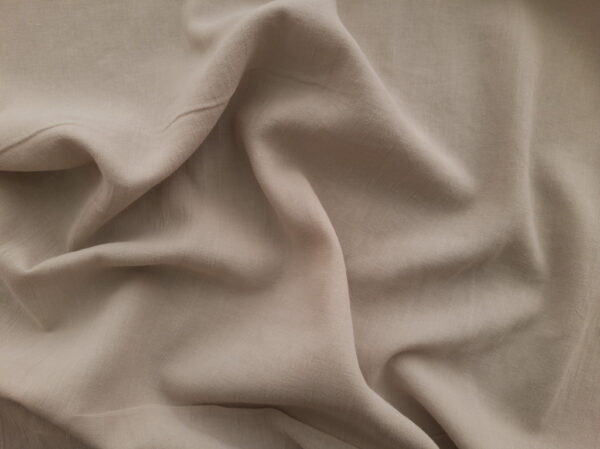 European Designer Deadstock - Organic Cotton Voile - Pebble