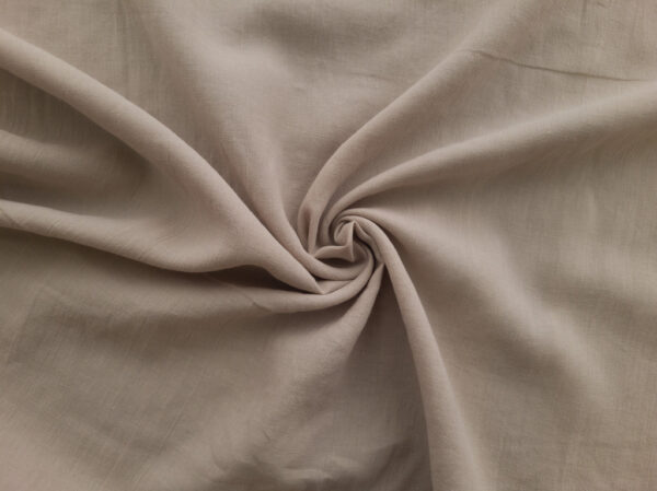 European Designer Deadstock - Organic Cotton Voile - Pebble