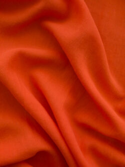 European Designer Deadstock - Organic Cotton Voile - Pumpkin