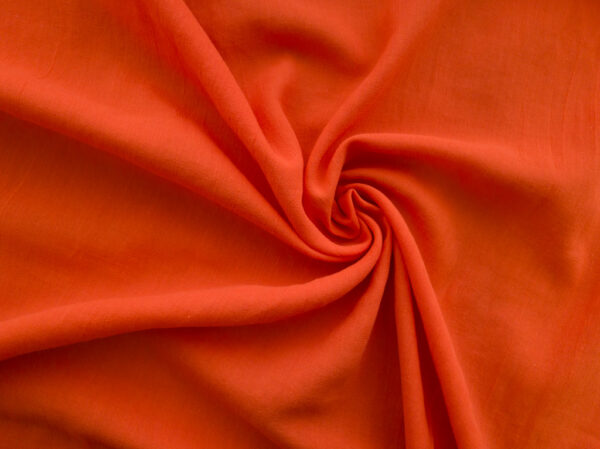 European Designer Deadstock - Organic Cotton Voile - Pumpkin