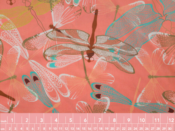 Lady McElroy – Cotton Lawn – Damsel Fly - Pink