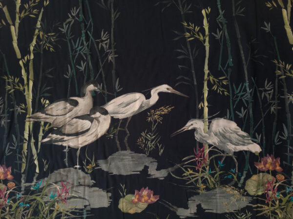 Lady McElroy - Viscose Challis - Rushland Heron - Midnight