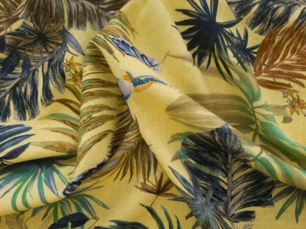 Lady McElroy - Crosshatch Linen/Rayon - Lake View - Yellow