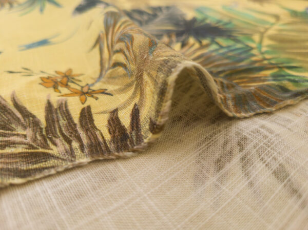 Lady McElroy - Crosshatch Linen/Rayon - Lake View - Yellow