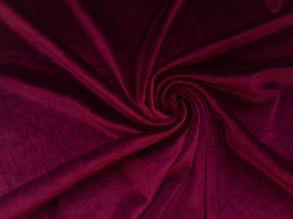 Lady McElroy - Plush Polyester/Spandex Glass Velour - Burgundy