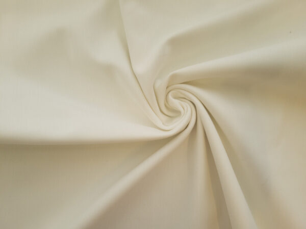 Japanese Designer Deadstock - Brushed Cotton Stretch Twill - Ivory