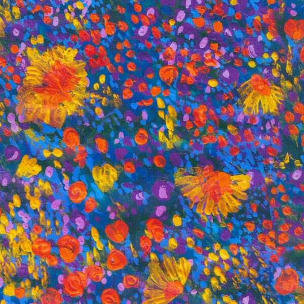 Quilting Cotton - Painterly Petals - Meadow - Daisy - Nature