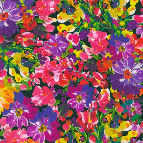 Quilting Cotton - Painterly Petals - Meadow - Posy - Summer