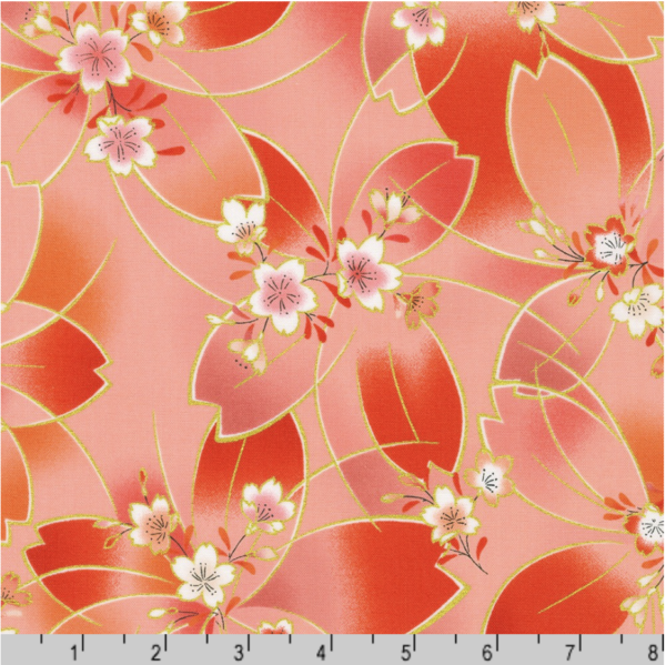 Quilting Cotton - Imperial Collection: Honoka - Cherry Blossom - Rose