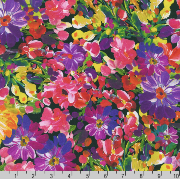 Quilting Cotton - Painterly Petals - Meadow - Posy - Summer
