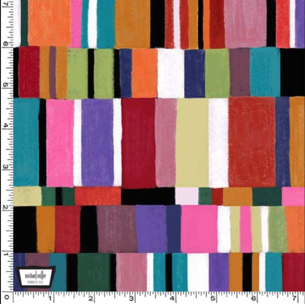 Quilting Cotton – Bright and Bold - On the Grid