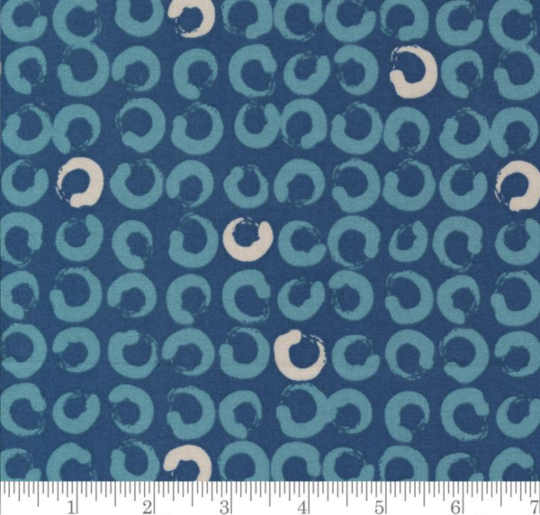 Quilting Cotton -  Bluish - Bobbins - Blueprint