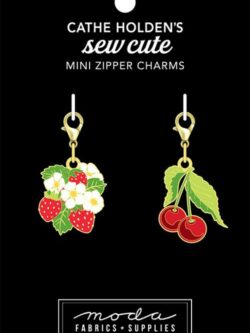 Mini Strawberry and Cherry - Zipper Pulls