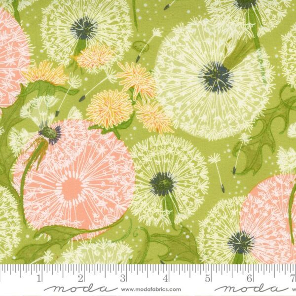 Quilting Cotton - Dandi Duo - Dandelions - Grass