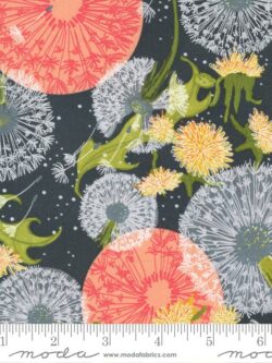 Quilting Cotton - Dandi Duo - Dandelions - Graphite