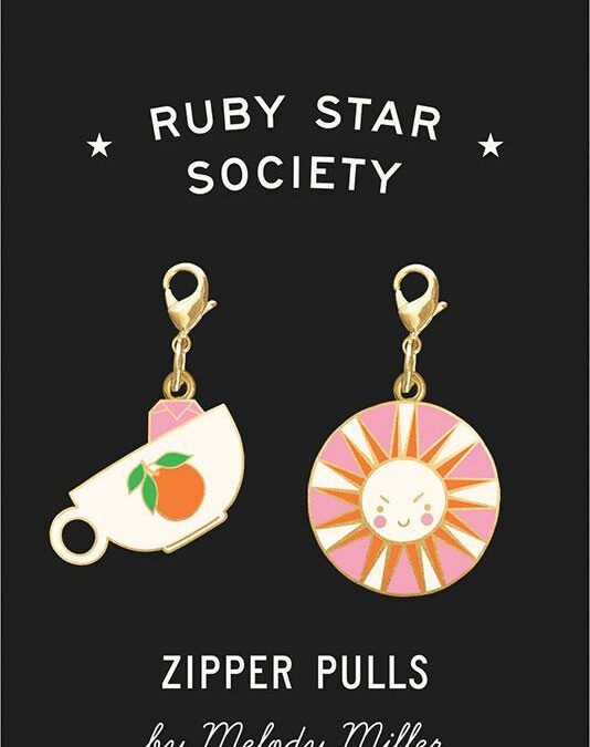 Ruby Star Society – Tea Cup & Sun – Zipper Pulls