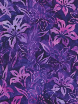 Artisan Cotton Batik - Lily Bella - Bouquet - Purple